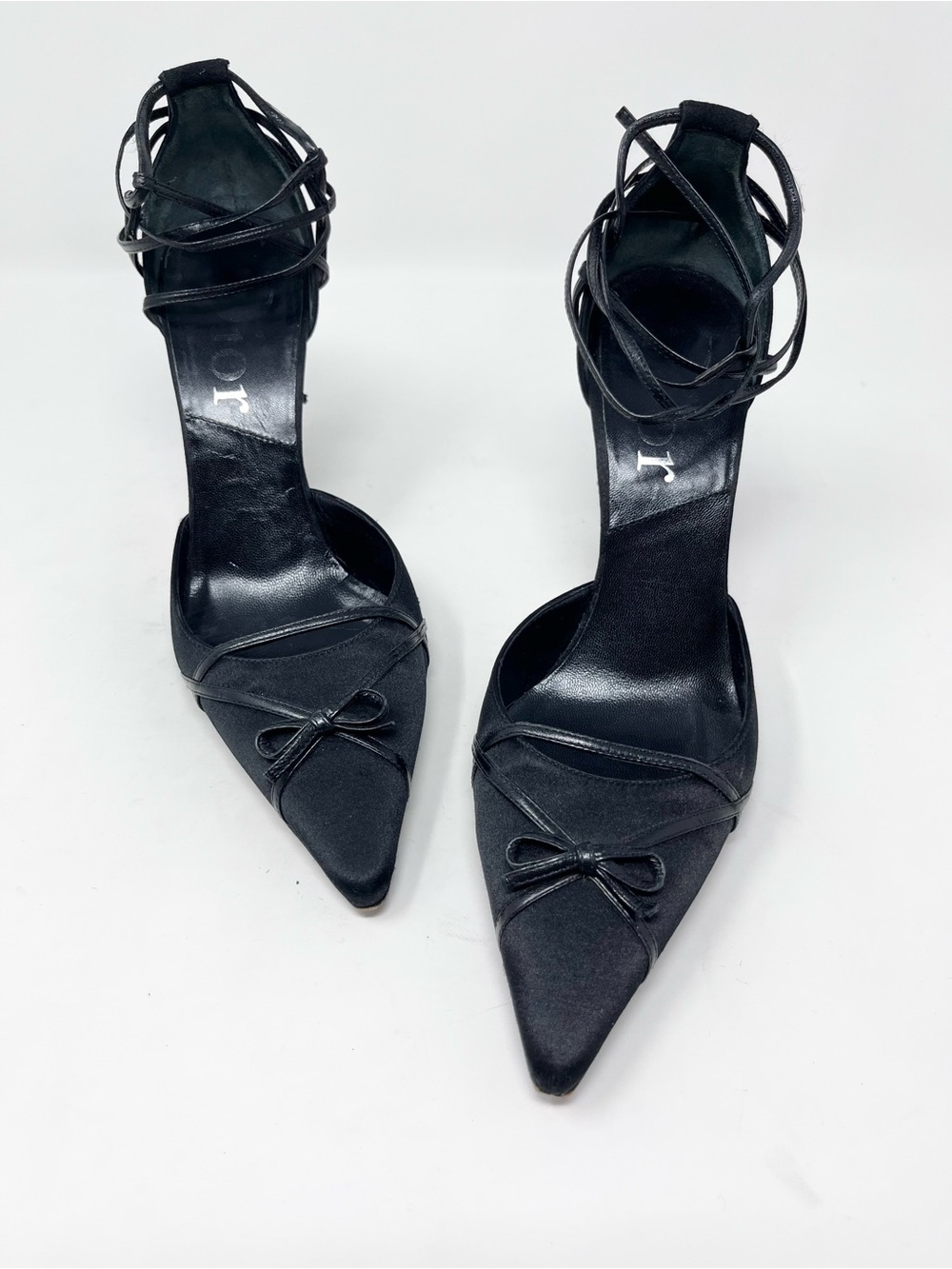Dior Vintage Silk Pointed Toe Bow Corset Heel John Galliano Y2K size 36.5 EU - Picture 3 of 12